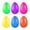 Red, variant on 6Pcs Count Multicolor Fillable Plastic Easter Eggs, Plastic, Color Easter Eggs Stuffer DIY Craft Decor Party,B