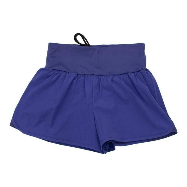 Short Athletic Works para Dama Diseño Doble con Jareta Azul Talla G