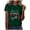 Dark Green, variant on Active Tops Women T-Shirts T1 Christmas Print Short Sleeve T Shirt For Women Relaxed Fit Round Neck Top Casual Holiday Tee Red XXL