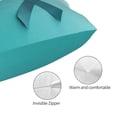 thumbnail image 3 of Goofa a Teal Ribbonin Print Plush Throw Pillow Case, Soft Velvet with Hidden Zipper, Decorative Cushion Cover for Sofa, Bed, Car, and Home Décor-16"x24", 3 of 6