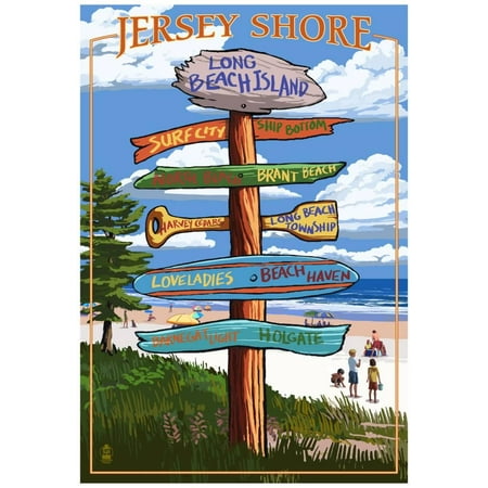 Long Beach Island, New Jersey Destination Sign Poster -