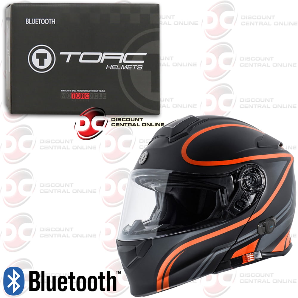 Torc T28 T28B Helmet Bluetooth or without Flip Up Modular Inner Sun Shield DOT 