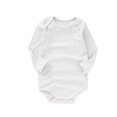 thumbnail image 4 of XinLfly Infant Toddler Boys Girls Newborn Cotton T-Shirt Jumpsuit Romper Solid Color Long Sleeve Pit Strip One-Piece Crawling Pajamas Clothes,White,6-12M, 4 of 8