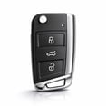 thumbnail image 3 of for Volkswagen Skoda SEAT Flip Key Shell HU66 Big Blade 3 Button Replacement Key Case No Electronics, 3 of 13