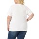 thumbnail image 3 of Camisas de punto de mujer de tallas grandes Agnes Orinda, de manga corta, cuello redondo, top casual blanco 1X, 3 of 6