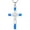 Blue Opal, variant on DVEATR Celtic Cross Opal Necklace 925 Sterling Silver Irish Knot Infinity Cross Pendant Christian Religious Faith Jewelry Gift for Women Her, 18" to 20" Chain