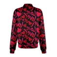 thumbnail image 5 of IYYVV Women's Warm Up Scrubs Jacket Zip Front Long Sleeve Scrub Jackets Nurse Uniform Hot Pink 3XL, 5 of 5
