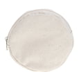 thumbnail image 4 of Aspire 12-Pack Round Beige Canvas Coin Purses, 4 Inch Circle Blank Pouch for DIY, 4 of 6