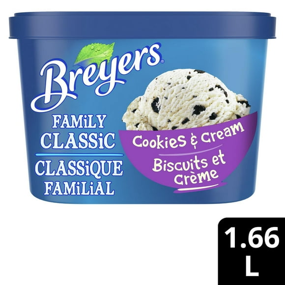 Breyers Family Classic with real ingredients Cookies & Cream Frozen Dessert, 1.66 L Frozen Dessert