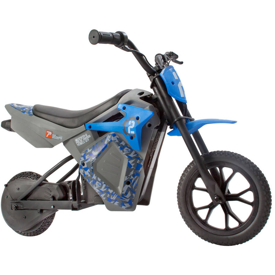 blue electric dirt bike