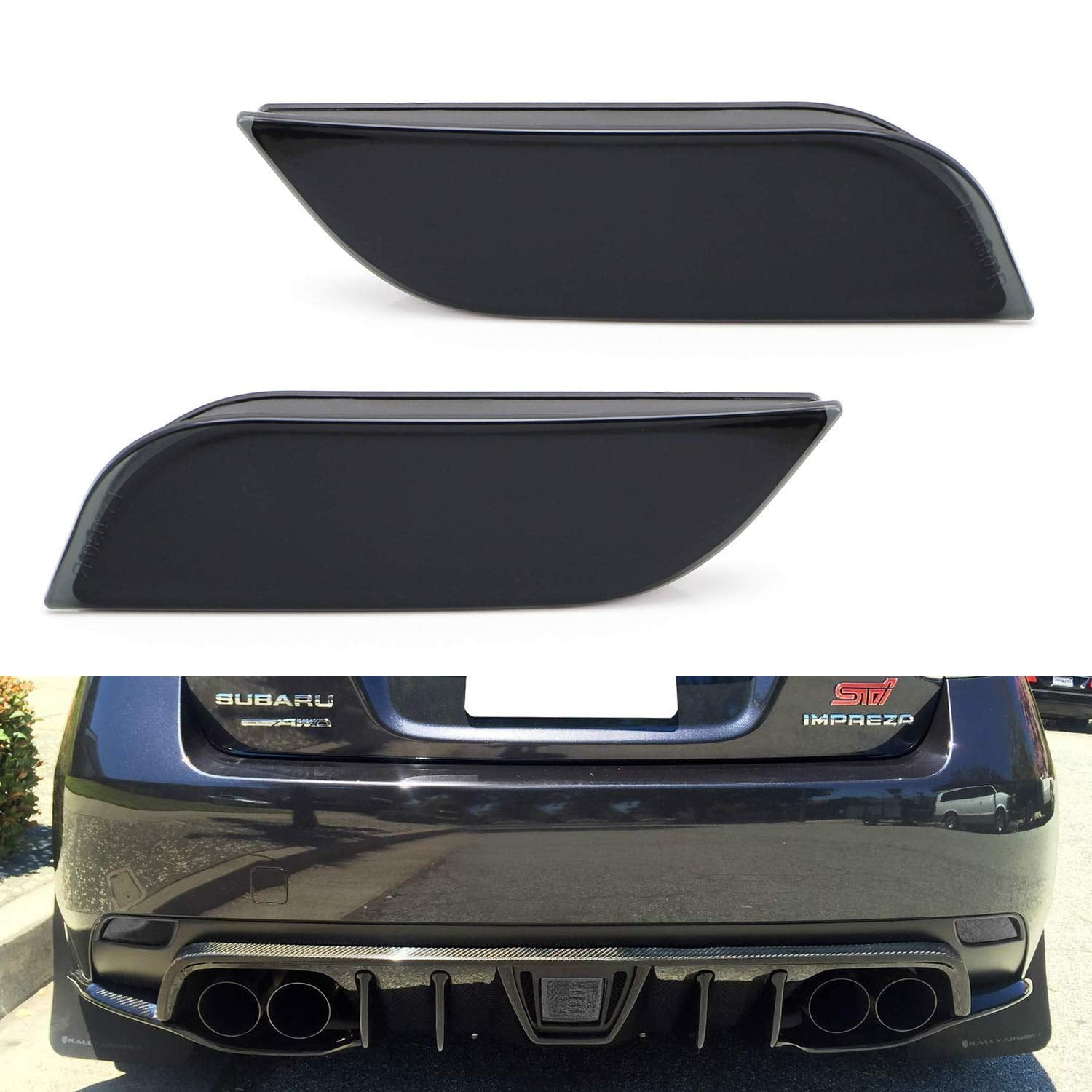 iJDMTOY Smoked Lens Rear Bumper 