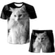 thumbnail image 1 of Gatos Verano Bebé Niños Niñas Camisetas Pantalones cortos Conjuntos de ropa Niños Dibujos animados Lovely Tops + Shorts 2PCS Disfraces casuales Outfits11T Gao Jinjia LED, 1 of 2