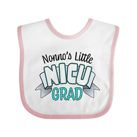 

Inktastic Nonno s Little Nicu Grad in Blue with Banner Gift Baby Boy or Baby Girl Bib