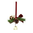 thumbnail image 5 of Christmas Wreath Bows with Jingle Bells and Pinecone Hanging Christmas Tree Topper Xmas Bow Pine Cones with Bell Pendant Decorative Bows Ornament for Party Decoration Kitchen Cabinet-D, 5 of 6