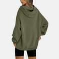 thumbnail image 5 of Kmdttou Women's Hoodies for Casual Loose Solid Color Long Sleeved Round-neck Hooded Sweatshirt Tops on Clearance!, 5 of 6