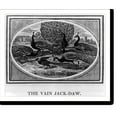 thumbnail image 2 of Historic Framed Print, [Woodcuts used to illus. Fables from incunabula...1966: The vain jackdaw, 1818 - item 92], 17-7/8" x 21-7/8", 2 of 9