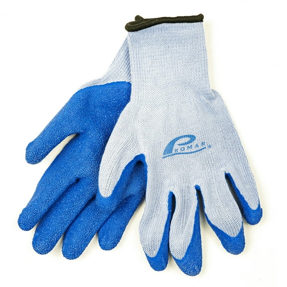 Promar Latex Grip Fishing Gloves Blue- Large