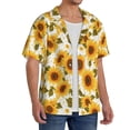 thumbnail image 2 of Kdxio Men's Hawaiian Shirt for Men Short Sleeve Shirt Modern Elegant Sunflower Summer Casual Holiday Beach Button Down T-Shirts, 2 of 5