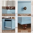 thumbnail image 4 of Joaxswe 5 Drawer Dresser for Bedroom Set of 2, Tall Farmhouse Wooden Chests for Entryway, Light Blue, 4 of 8