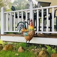 thumbnail image 4 of Estatuas y esculturas de gallos de jardín, gallos de metal, animales de jardín, decoración de césped, estatua, arte al aire libre, patio, patio trasero y decoración de la cocina del hogar, 4 of 5
