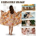 thumbnail image 5 of Yuyamidu Hippie Flower Shower Wrap for Women Size L Soft Towel Wrap with Adjustable Closure Body Towel Wrap Absorbent Bathroom Towels with Pocket Spa Wrap for Adults, 5 of 7