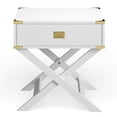 thumbnail image 3 of Furniture of America Nenol Contemporary Wood X-Shape Legs End Table in White, 3 of 9