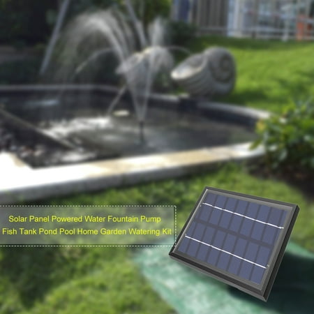 FAGINEY Solar Panel Powered Water Fountain Pump Fish Tank Pond Pool Home Garden Watering Kit