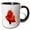 Black/White, variant on 3drose, Beautiful Red Rose Isolated Vector, 11oz Two-tone Yellow Mug