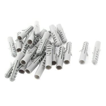 Uxcell M10 x 50mm Plastic Anchors Lag Expand Expansion Nails Plugs Screws Clips (25-Pack)