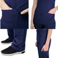 thumbnail image 5 of Womens Medical Scrub Set GT 4FLEX Vneck Top and Pant-Indigo-S, 5 of 7