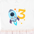 thumbnail image 4 of Inktastic Rocket Space Ship Happy Third Birthday Girls Toddler Dress, 4 of 5