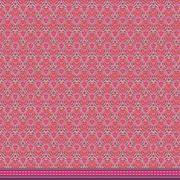 Soimoi Rayon Fabric Floral Damask Panel Decor Fabric Printed Yard 56 Inch Wide