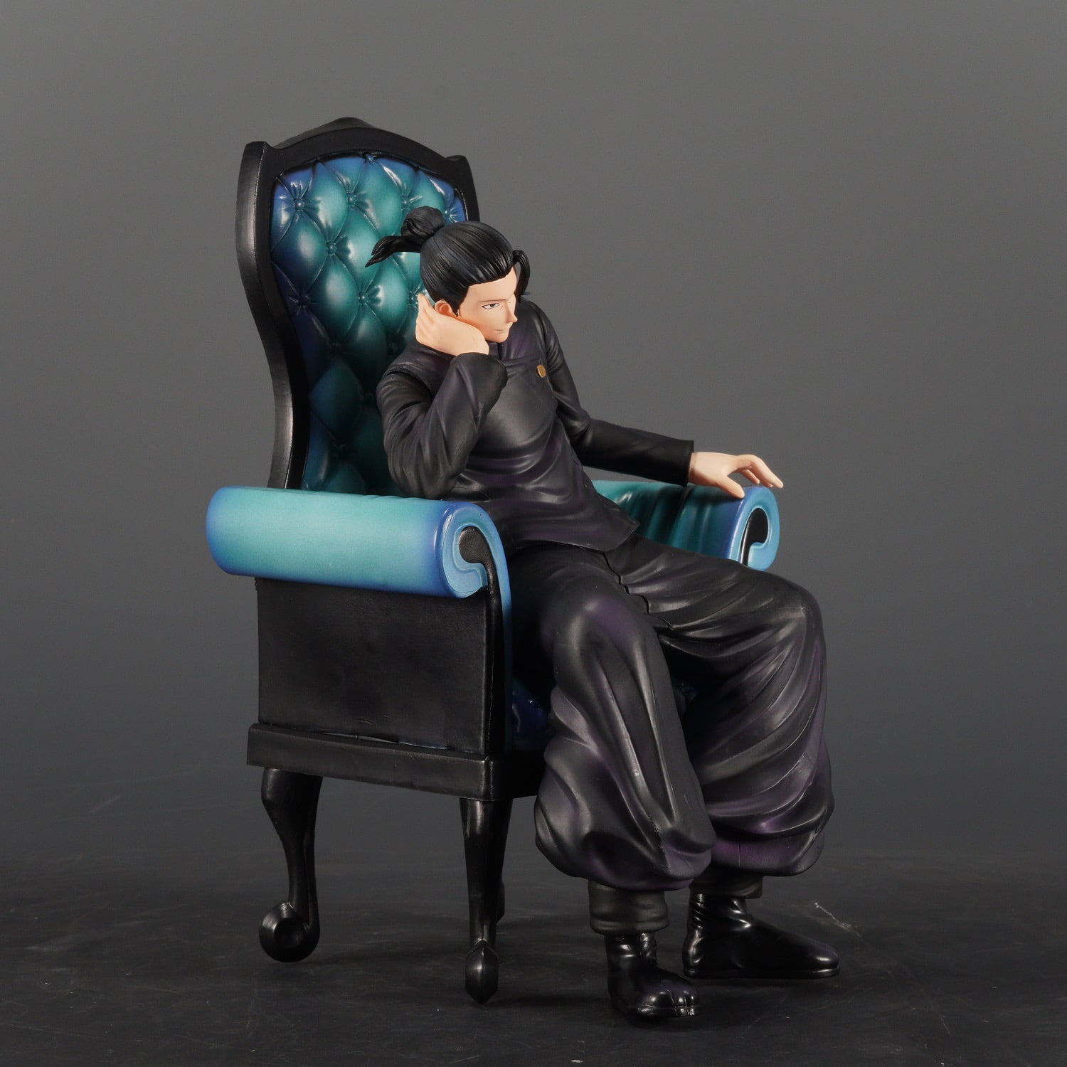 Geto Suguru Figure, Gojo Satoru‌‌ Figure, 2pc Sitting Sofa Action Figures 24cm/9.4inch Handmade PVC Characters Collectible Souvenirs for Anime Fans Gifts (b)