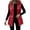 Red, variant on cocolona Puffer Long Vest for Women Quilted Warm Winter Sleeveless Coat Zipper Hooded Stand Collar Jacket with Pockets