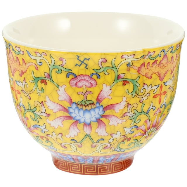 MasteelfCA Flower Pattern Tea Cup Household Teaware Ceramic Tea Cup Chinese Tea Tasting Cup