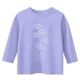 thumbnail image 3 of jobturf Cute Tops for Girls Trendy Floral Graphic Tees Y2k Comfy Loose 3/4 Length Sleeve Blouses Summer Shirts Size 3-12 Years, 3 of 5