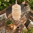 Temp Rope Plug BOHO-04 Boho Plug-In Pendant Light Handmade Cotton Rope Hanging Lamp ...
