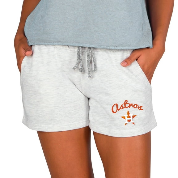 Women's Concepts Sport Ash Houston Astros Mainstream French Terry Tri-Blend Shorts