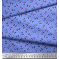 thumbnail image 3 of Soimoi Modal Satin Fabric Dot,Leaves & Cherry Fruits Decor Fabric Printed Yard 42 Inch Wide, 3 of 3
