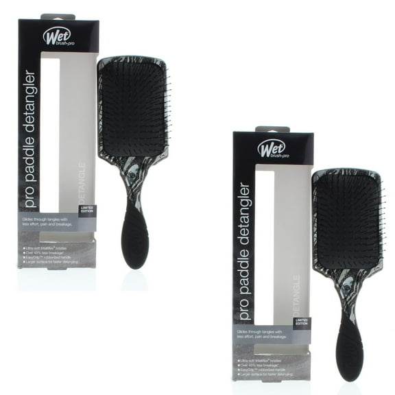 Wet Brush Pro Paddle Detangler Mineral Sparkle Charcoal Model# BWP831MNSCH (2 Pack)