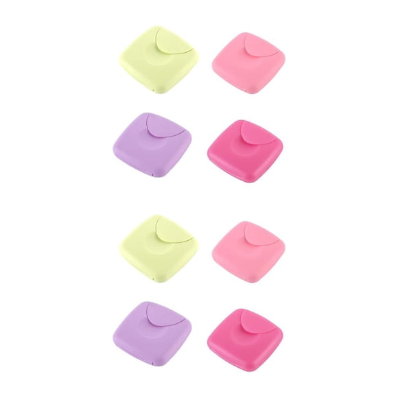Inteprter 4 Pieces Tampons Storage Box Small Tampon Case Holding Organizers Containers Woman Color Solid Plastic Holder Accessories Cases 7x7x2cm 2piezas Inteprter CBP436452