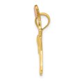 thumbnail image 2 of 14k Two Tone Gold White Elephant Heart Necklace Charm Pendant Animal, 2 of 8