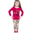 thumbnail image 2 of LazyOne Warm Long-Sleeve PJ Sets for Girls and Boys, Duck Duck Moose Pink, Funny Animal Kids' Pajama Sets, 2 of 7