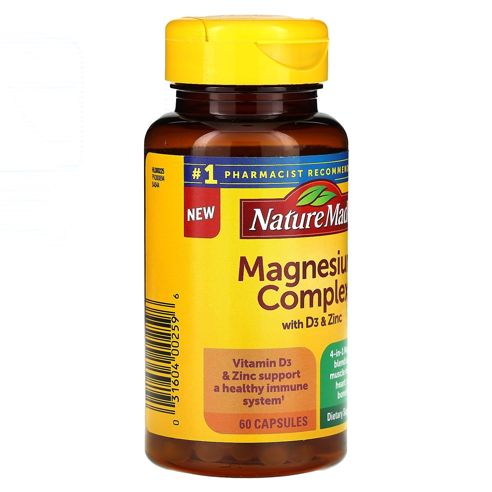 thumbnail image 3 of Nature Made Magnesium Complex with Vitamin D and Zinc Capsules, 60 Count, 3 of 4