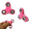 3 Pink Fidget Spinner Silver Rim Toy EDC Hand Finger Desk Focus ADHD Kids Adults