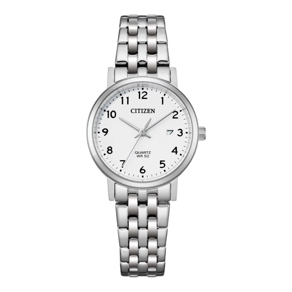 Citizen Ladies Dress Quartz White Dial Stainless Steel Watch EU6090-54A