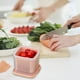 thumbnail image 5 of Caja organizadora de plástico para frigorífico con drenaje - Almacenamiento sellado para jengibre, ajo, condimentos, verduras y carne, 5 of 8