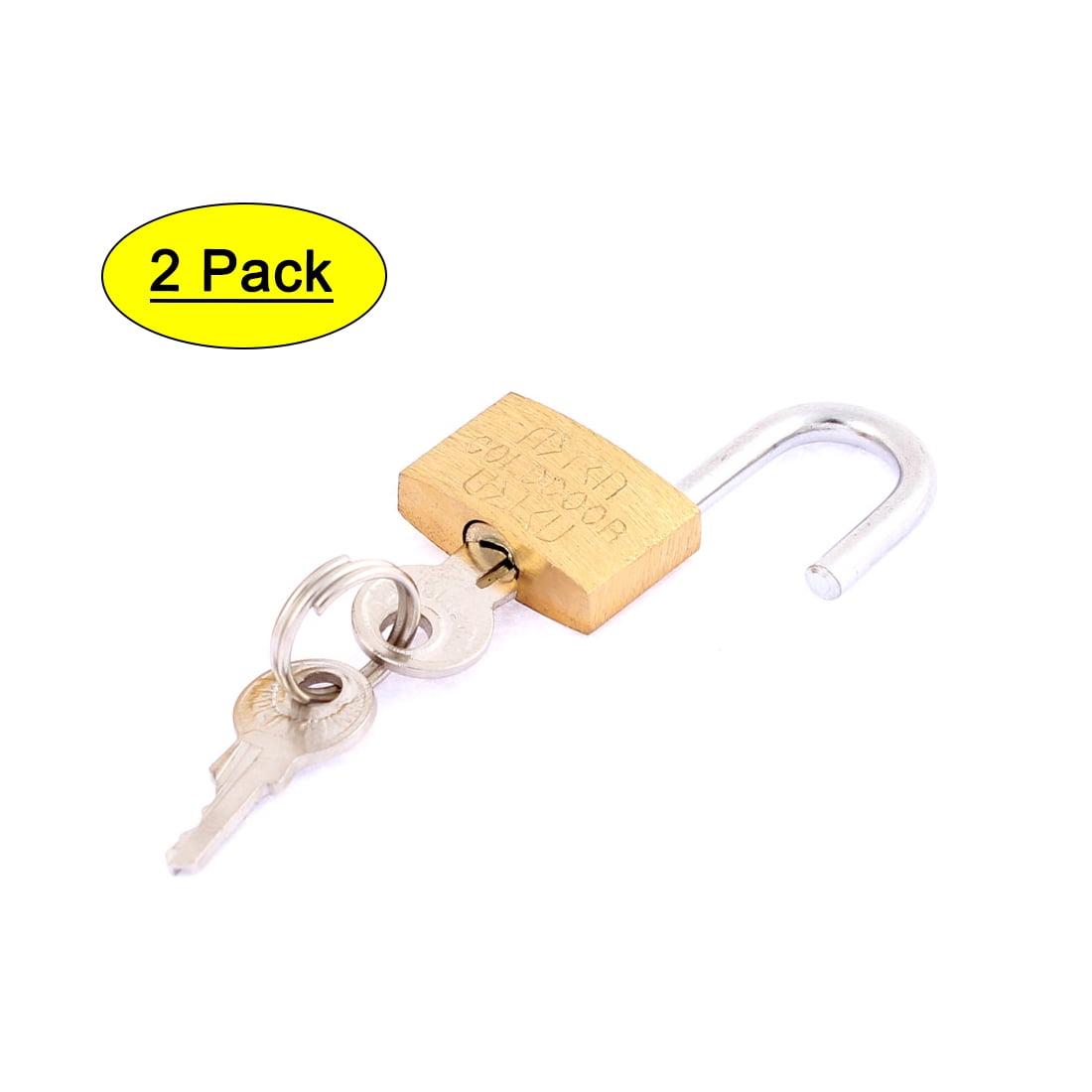 2pcs Luggage Jewelry Boxes Lock Security Padlock with key Brass