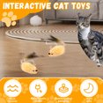 thumbnail image 3 of Wekvgz - Juguete interactivo con forma de ratón para gatos, juguete eléctrico automático para gatos, recargable, con movimiento, realista, de franela, para interior, 3 of 8
