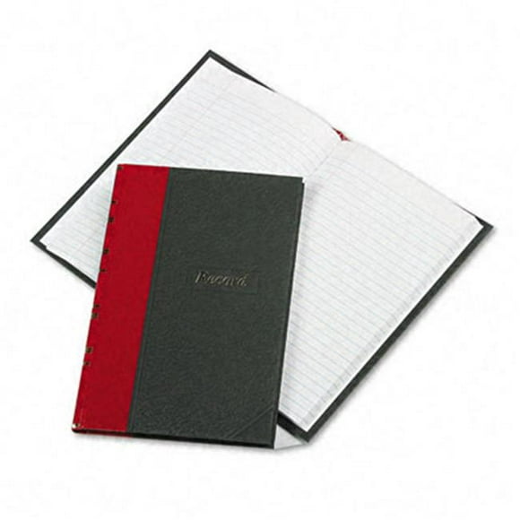 Boorum &amp; Pease 96304 Record/Account Book- Noir/rouge Couverture- 144 Pages- 7 7/8 x 5 1/4